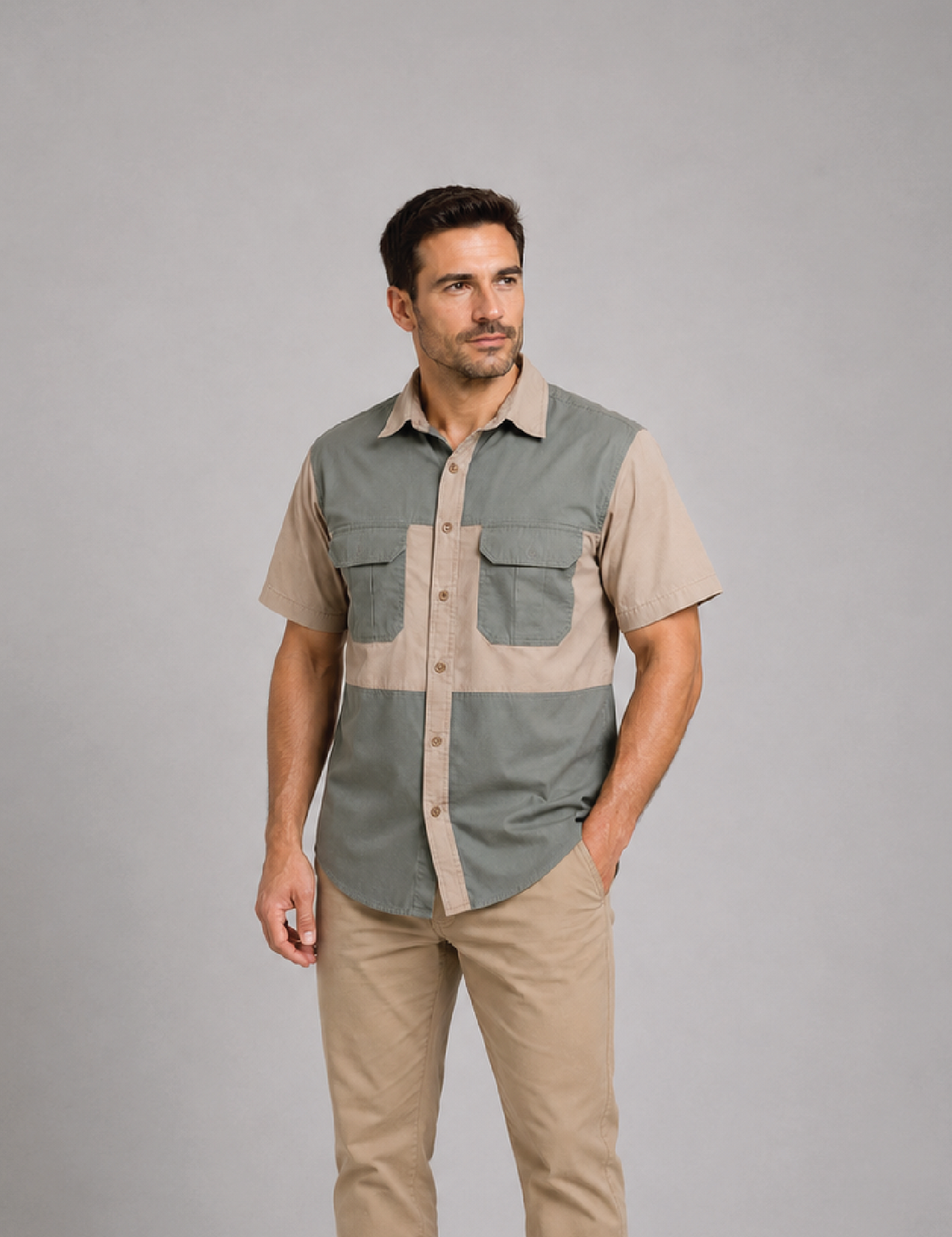Two-Tone Bush Shirt