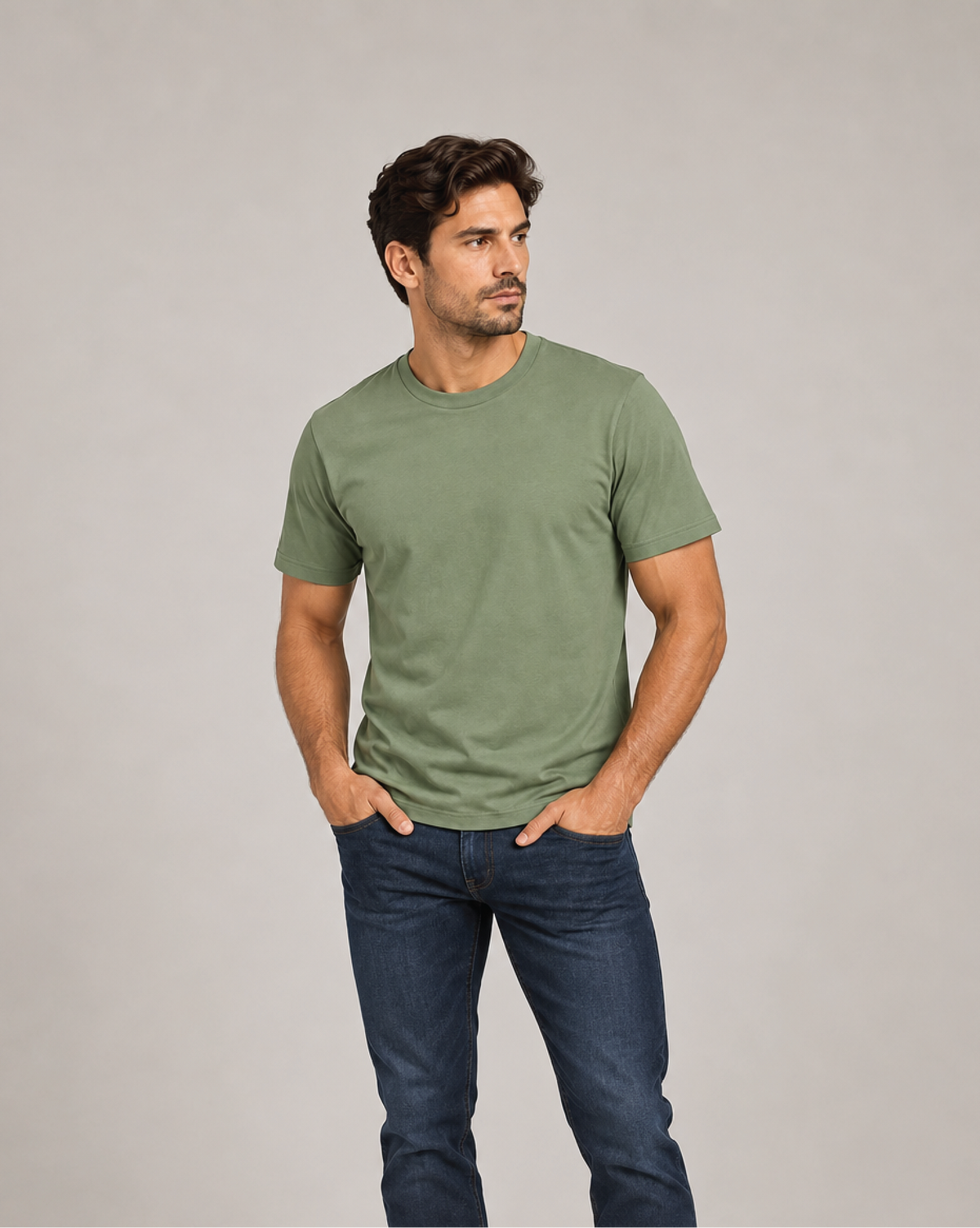 Polyester Round Neck T-shirt