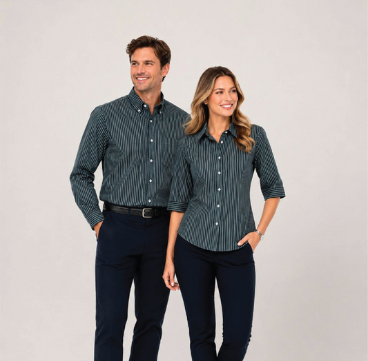 Vertical Stripe Golf Shirt